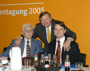 Herbert Hupka (z lewej) wraz z kolegami po fachu - Helmutem Sauerem (w środku) oraz Michaelem Pietschem. Fot.: CDU Rheinland-Pfalz