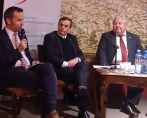 Wyjątkowo zgodni w poglądach: Rafał Bartek, Bernard Gaida i Wiesław Lewicki. Foto: Łukasz Biły